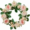 Türkranz Rosen Deko Kranz pink 35 cm