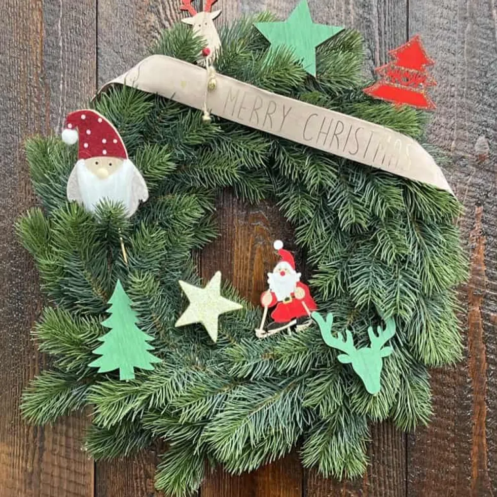 Türkranz Weihnachten Blautanne Durchmesser 50 cm