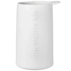 Utensilienhalter Kochlöffelhalter Porzellan ZUM GREIFEN NAH Räder Design weiß H 17 cm
