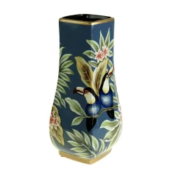 Vase blau mit Motiv Tropics Werner Voß