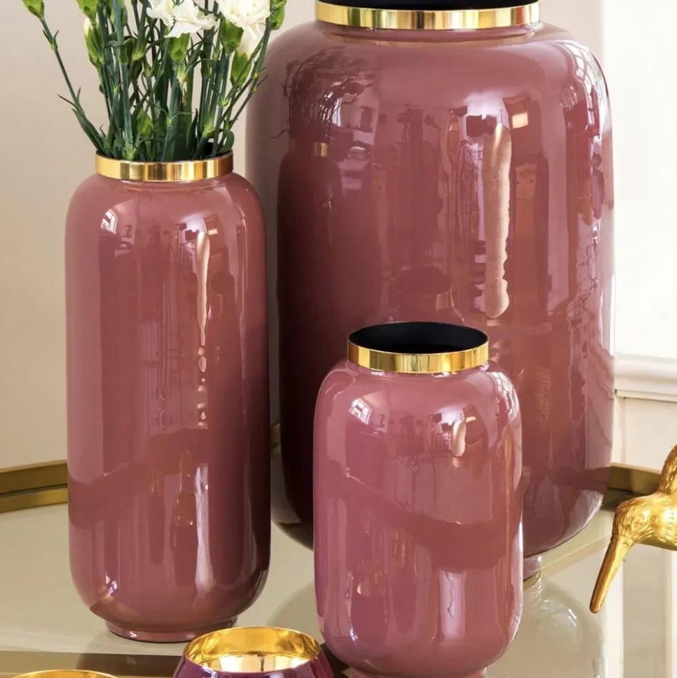 Vase Deko modern rosa Saigon GiftCompany dahlia