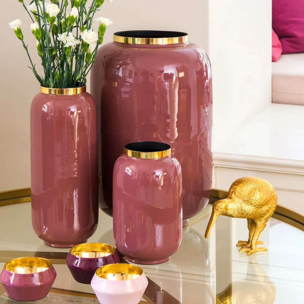 Vase Deko modern rosa Saigon GiftCompany dahlia