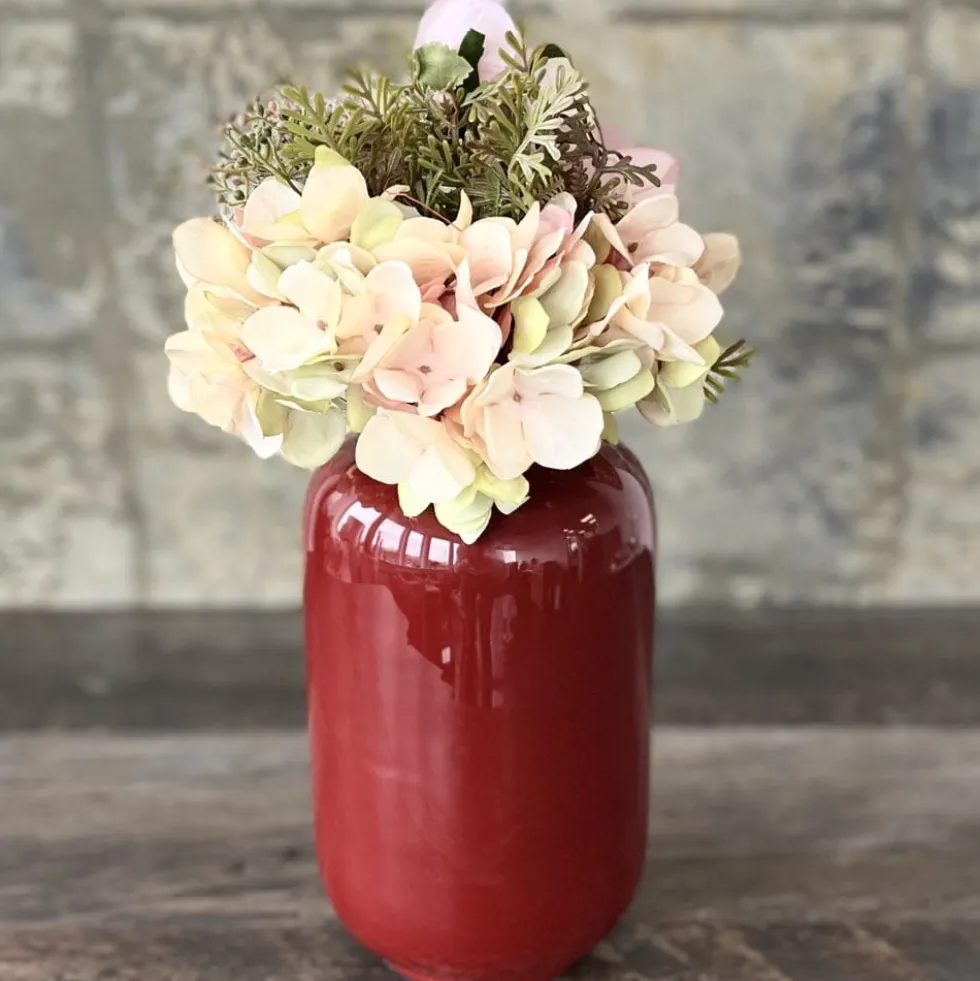 Vase Deko modern SAIGON GiftCompany rot H 20 cm