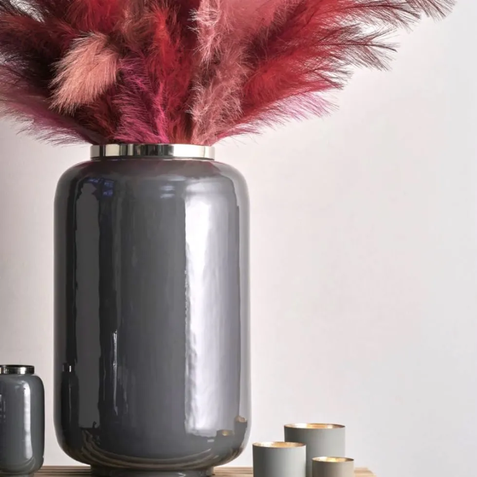 Vase Deko modern Saigon GiftCompany grau