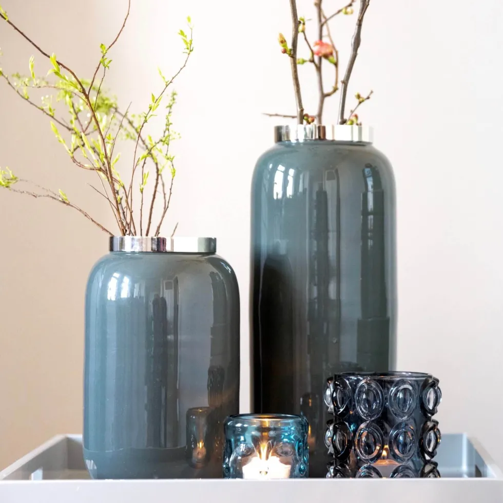 Vase Deko modern Saigon GiftCompany grau