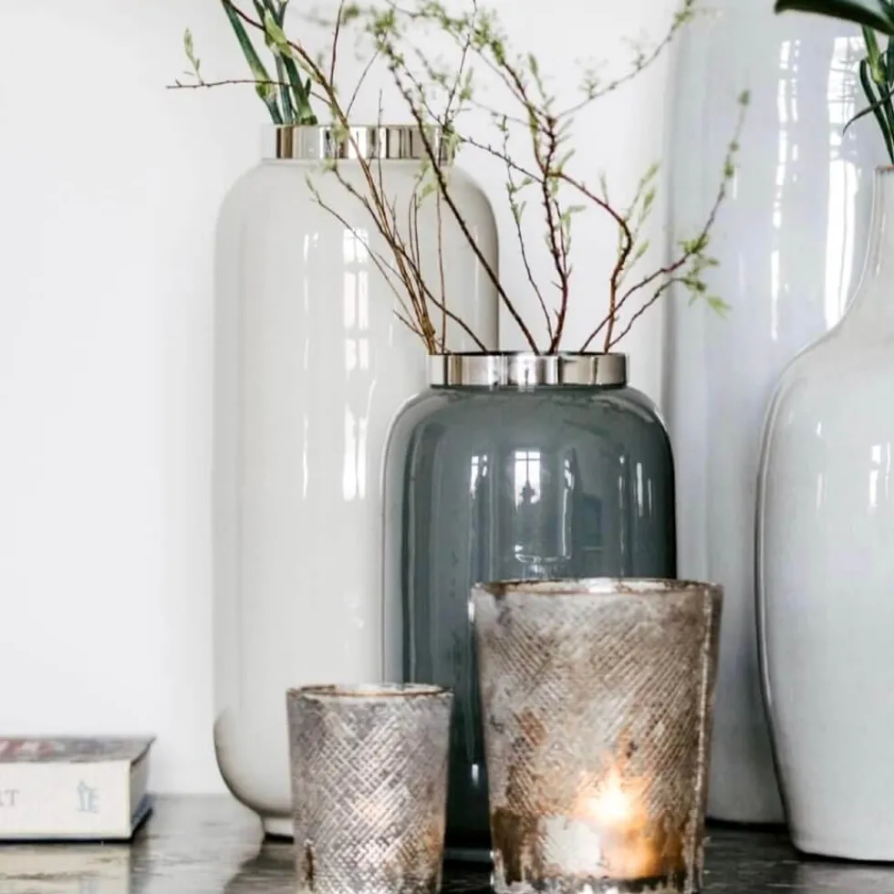 Vase Deko modern Saigon GiftCompany grau