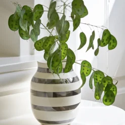 Vase Kähler Omaggio silber weiß