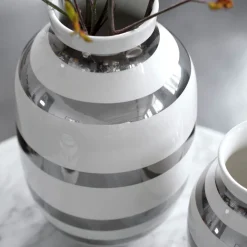 Vase Kähler Omaggio silber weiß