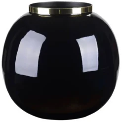Vase modern rund Saigon GiftCompany schwarz