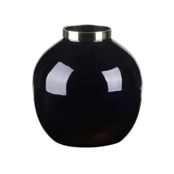 Vase modern rund Saigon GiftCompany schwarz