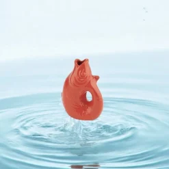 Vase MONSIEUR CARAFON coral red GiftCompany H 13 cm