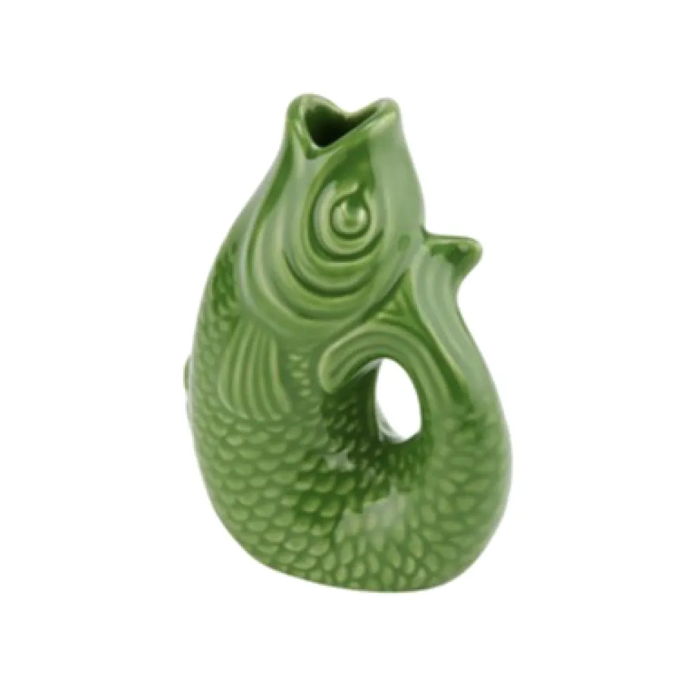 Vase MONSIEUR CARAFON green bay GiftCompany H 13 cm