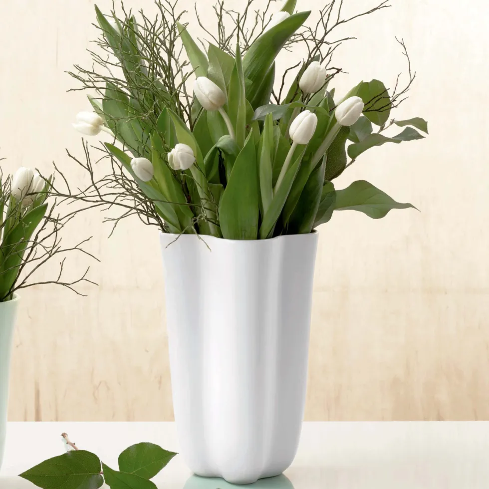 Vase Steingut weiß matt ASA Blossom Höhe 21 cm