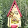Vogelfutterhaus Handgemacht LIEBLINGSPLATZ Vogelvilla mit Ständer Höhe 33 cm