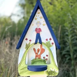Vogelfutterhaus mit Ständer bunt Papageno Vogelvilla Höhe 45 cm