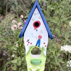 Vogelfutterhaus mit Ständer Bunt PAPAGENO Vogelvilla Höhe 50 cm