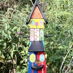 Vogelfutterhaus mit Ständer groß Luftschloss Vogelvilla Höhe 52 cm