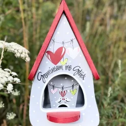 Vogelfutterhaus mit Ständer GEMEINSAM INS GLÜCK Vogelvilla Höhe 45 cm