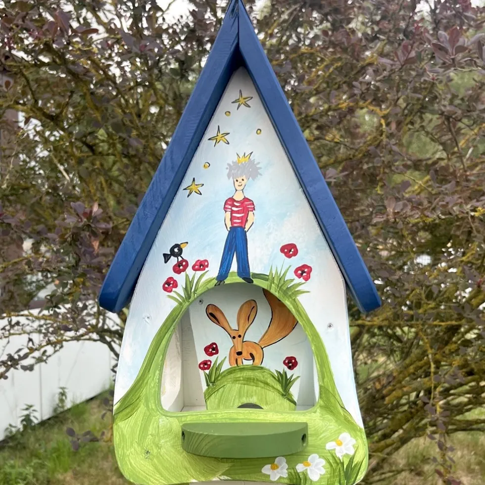 Vogelfutterhaus mit Ständer groß PAPAGENO Vogelvilla Höhe 45 cm