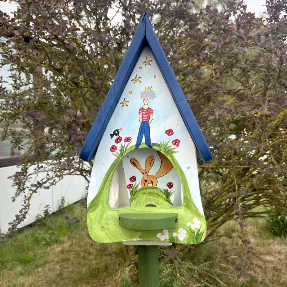 Vogelfutterhaus mit Ständer groß PAPAGENO Vogelvilla Höhe 45 cm