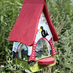 Vogelfutterhaus mit Ständer groß Grüss Gott Vogelvilla Höhe 45 cm