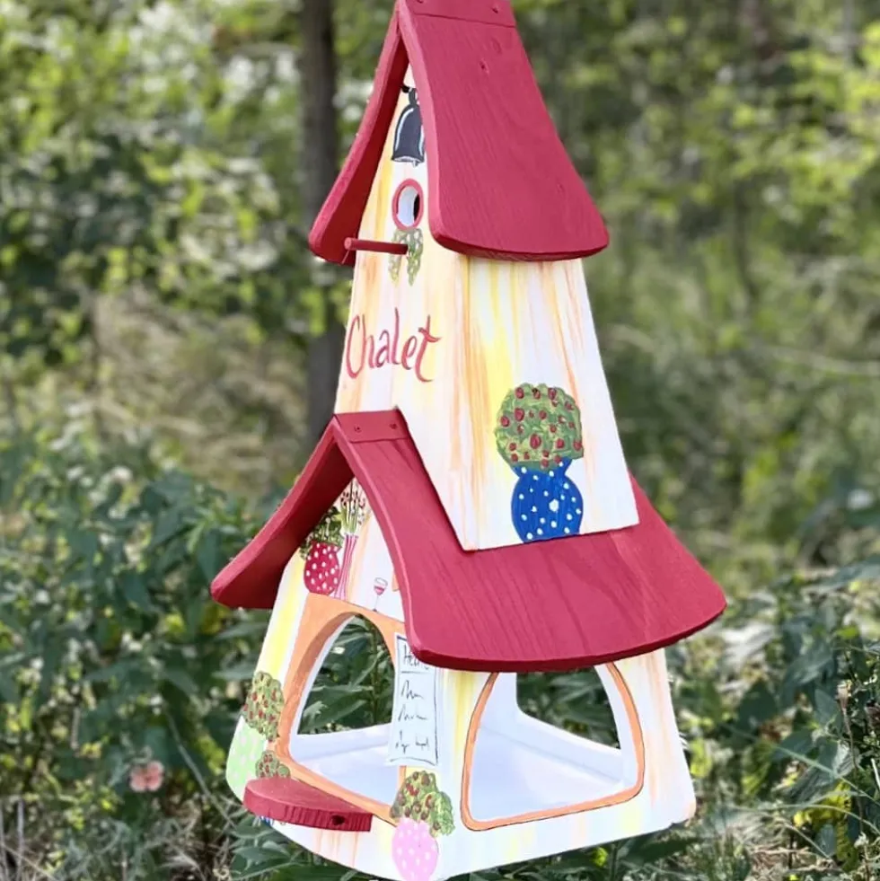 Vogelfutterhaus mit Ständer hangemacht Calet Vogelvilla Höhe 70 cm