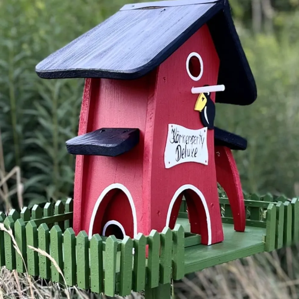 Vogelfutterhaus mit Ständer KÖRNERPARTY Vogelvilla Höhe 45 cm