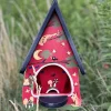 Vogelfutterhaus mit Ständer Tiere des Waldes Vogelvilla Höhe 45 cm