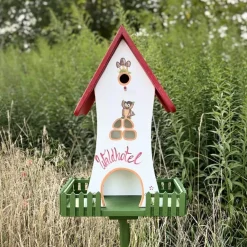 Vogelfutterhaus mit Ständer Waldhotel Vogelvilla Höhe 65 cm