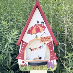 Vogelfutterhaus mit Ständer Zwitscherstube Vogelvilla Höhe 45 cm