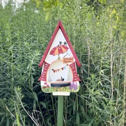 Vogelfutterhaus mit Ständer Zwitscherstube Vogelvilla Höhe 45 cm