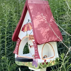 Vogelfutterhaus mit Ständer Zwitscherstube Vogelvilla Höhe 45 cm