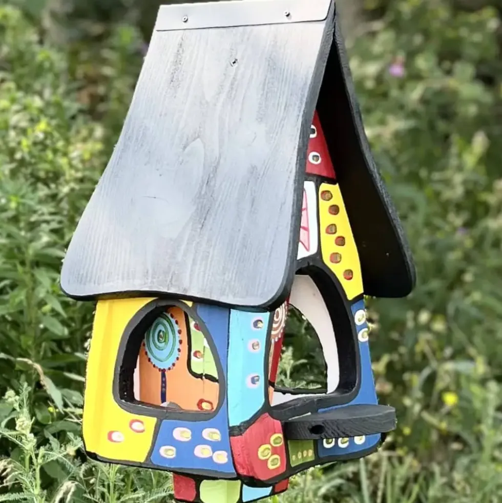Vogelfutterhaus mit Ständer Zauberwelt Vogelvilla Höhe 45 cm