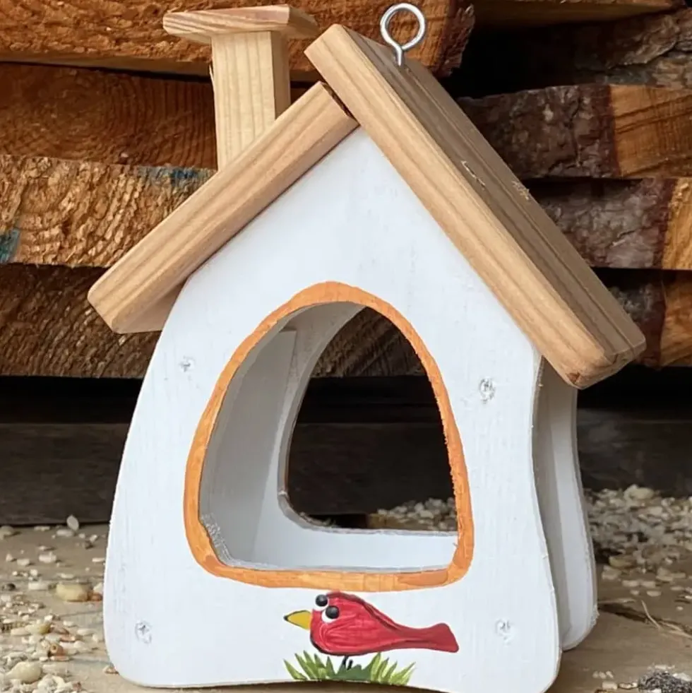 Vogelfutterhaus zum Hängen Futterstube Vogelvilla Höhe 22 cm