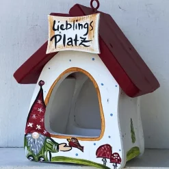 Vogelfutterhaus zum Hängen Zwergenparty Lieblingsplatz Vogelvilla