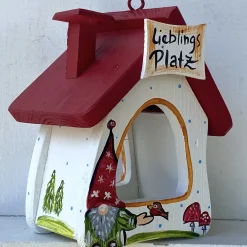 Vogelfutterhaus zum Hängen Zwergenparty Lieblingsplatz Vogelvilla