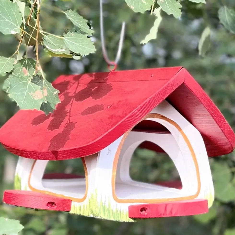 Vogelhaus hängend wetterfest Futterscheune Vogelvilla Höhe 22 cm