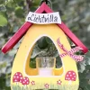 Vogelhaus LICHTVILLA Laterne zum Hängen gelb Vogelvilla Höhe 23 cm