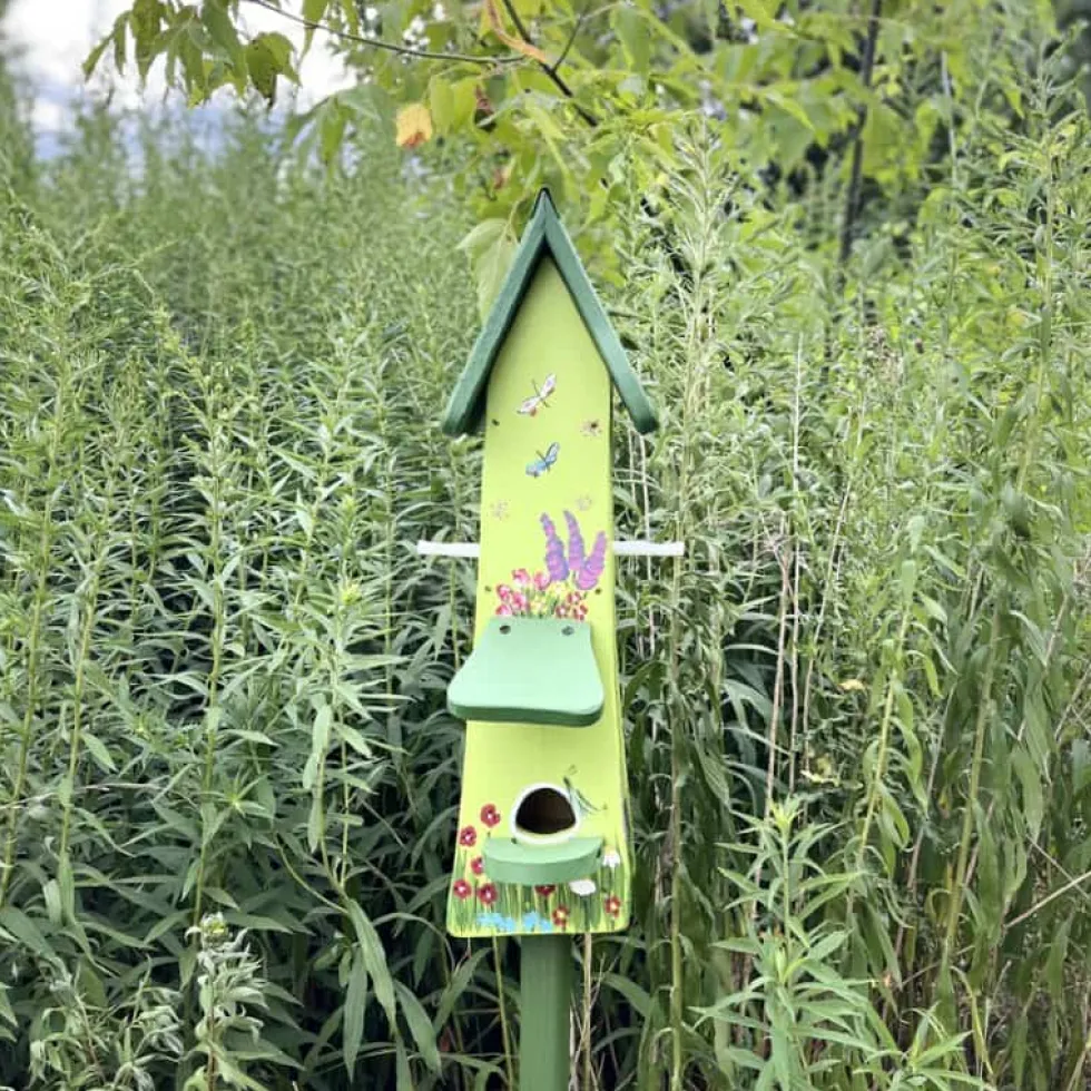 Vogelhaus mit Ständer Gartenlust Vogelvilla Höhe 52 cm