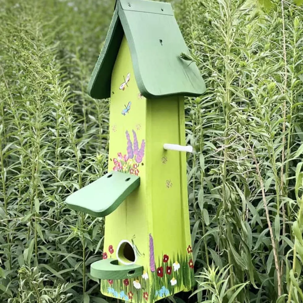 Vogelhaus mit Ständer Gartenlust Vogelvilla Höhe 52 cm