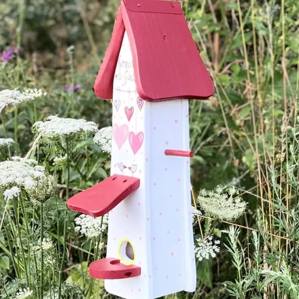 Vogelhaus mit Ständer groß Gemeinsam Vogelvilla Höhe 52 cm