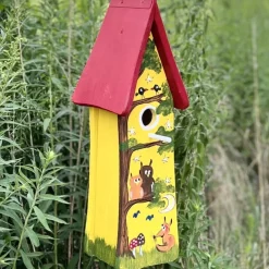 Vogelhaus mit Ständer WALDTIERE Vogelvilla Höhe 55 cm