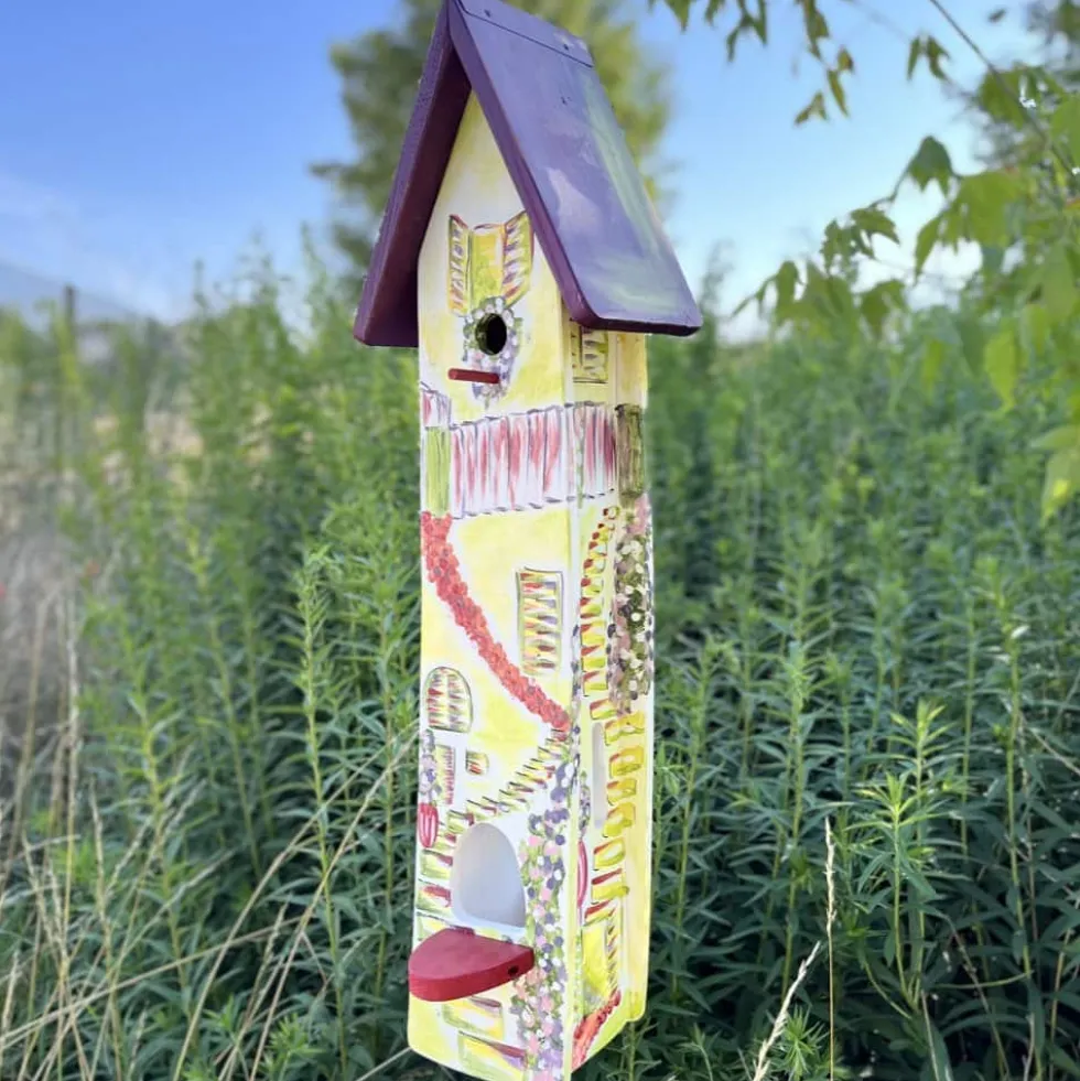 Vogelhaus mit Ständer XXL Lagos Vogelvilla Höhe 84 cm