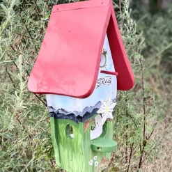 Vogelhaus Nistkasten mit Ständer EDELWEISS Vogelvilla Höhe 50 cm