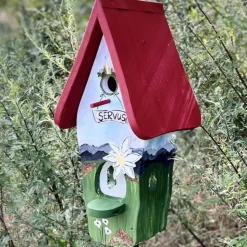 Vogelhaus Nistkasten mit Ständer EDELWEISS Vogelvilla Höhe 50 cm