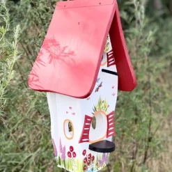 Vogelhaus Nistkasten mit Ständer GARTENLIEBE Vogelvilla Höhe 50 cm