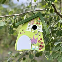 Vogelhaus Nistkasten zum Aufhängen BLUMENMEER Vogelvilla Höhe 23 cm