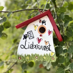 Vogelhaus Nistkasten zum Aufhängen Liebesbrief Vogelvilla Höhe 23 cm