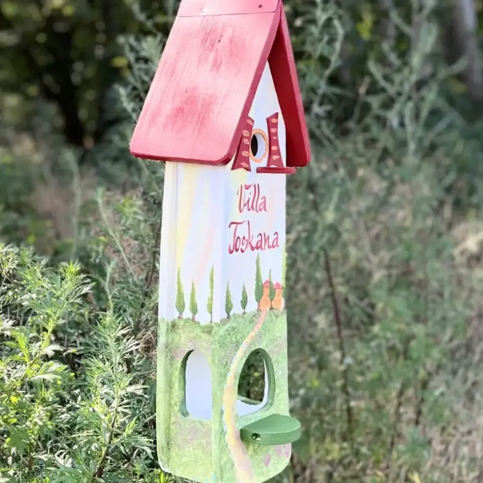 Vogelhaus XXL mit Ständer TOSKANA Vogelvilla Höhe 61 cm