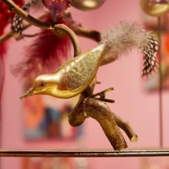 Vogel mit Clip Gold